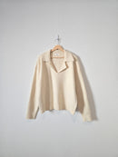 Cream Collared Sweater (XL)