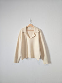Cream Collared Sweater (XL)