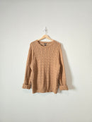 J.Crew Cable Knit Cotton Sweater (L)