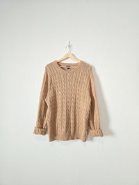 J.Crew Cable Knit Cotton Sweater (L)