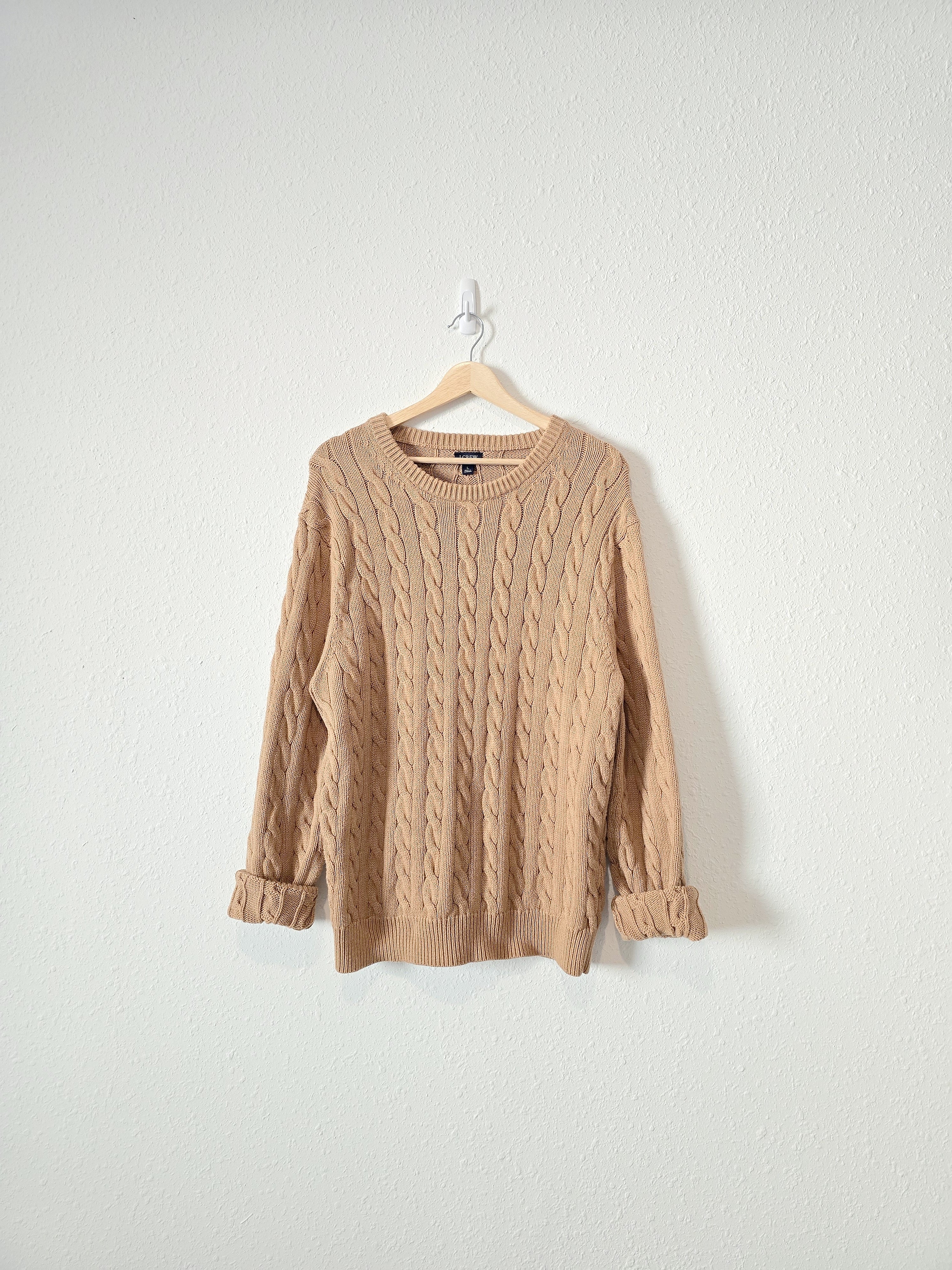 J.Crew Cable Knit Cotton Sweater (L)