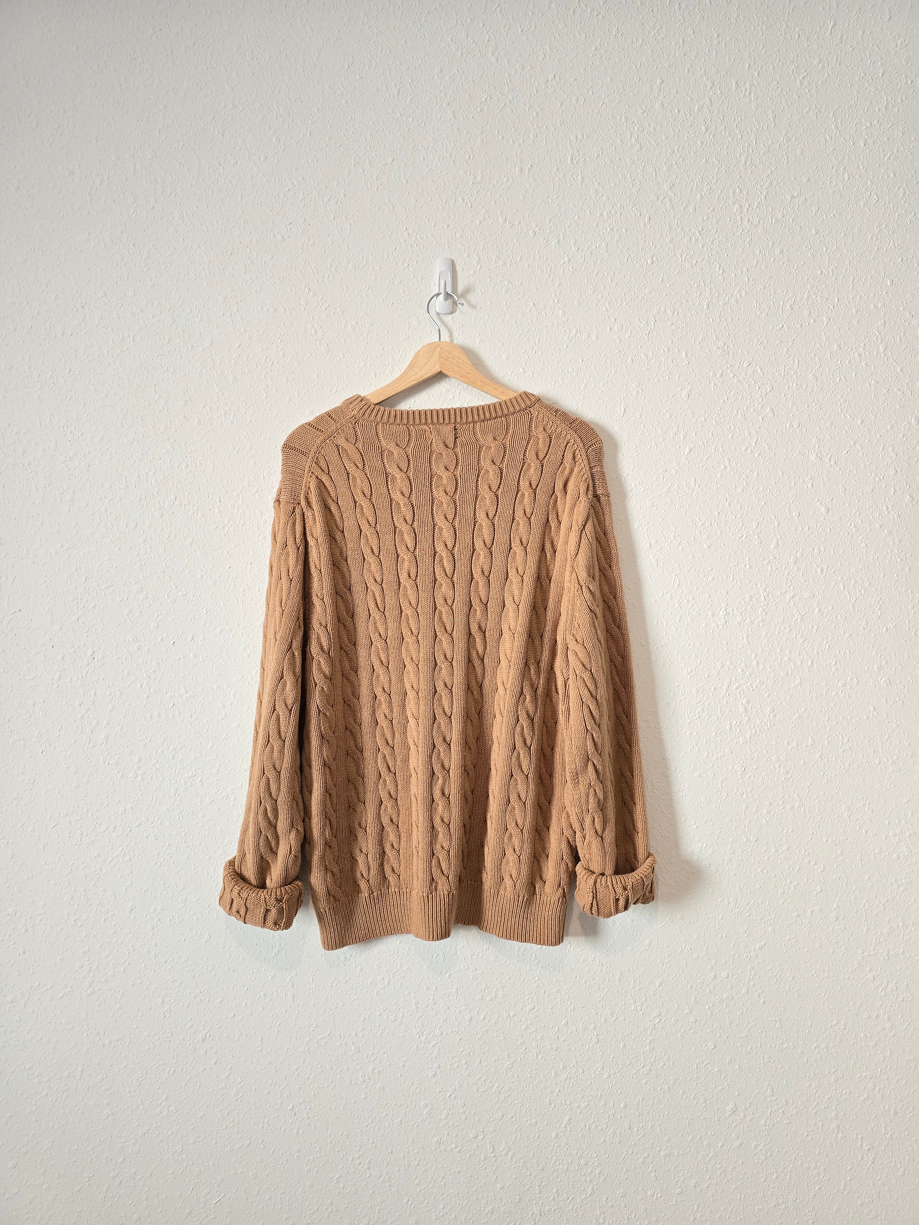 J.Crew Cable Knit Cotton Sweater (L)