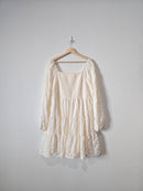 Cream Smocked Mini Dress (2X)