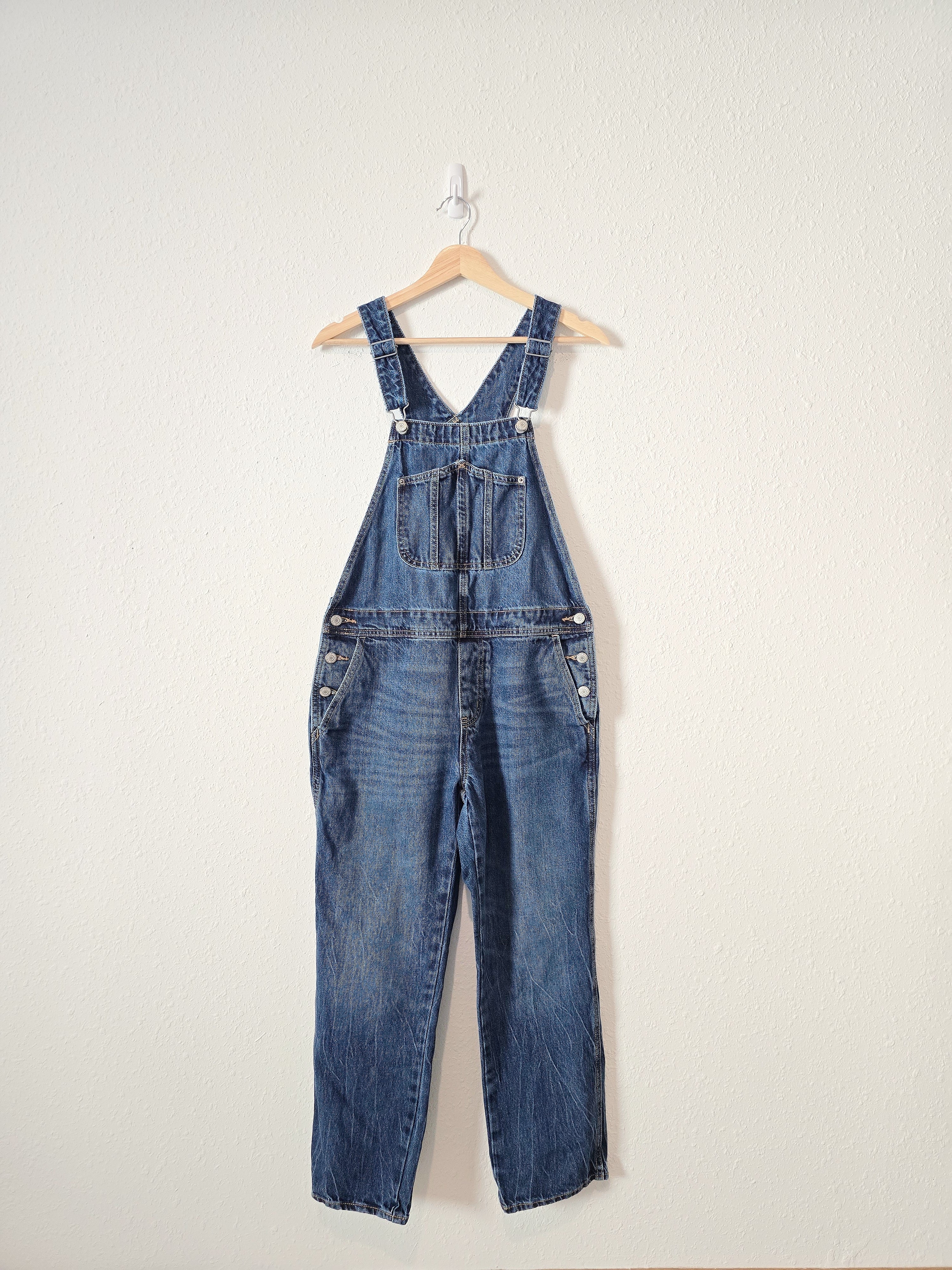 Dark Wash Denim Overalls (6)