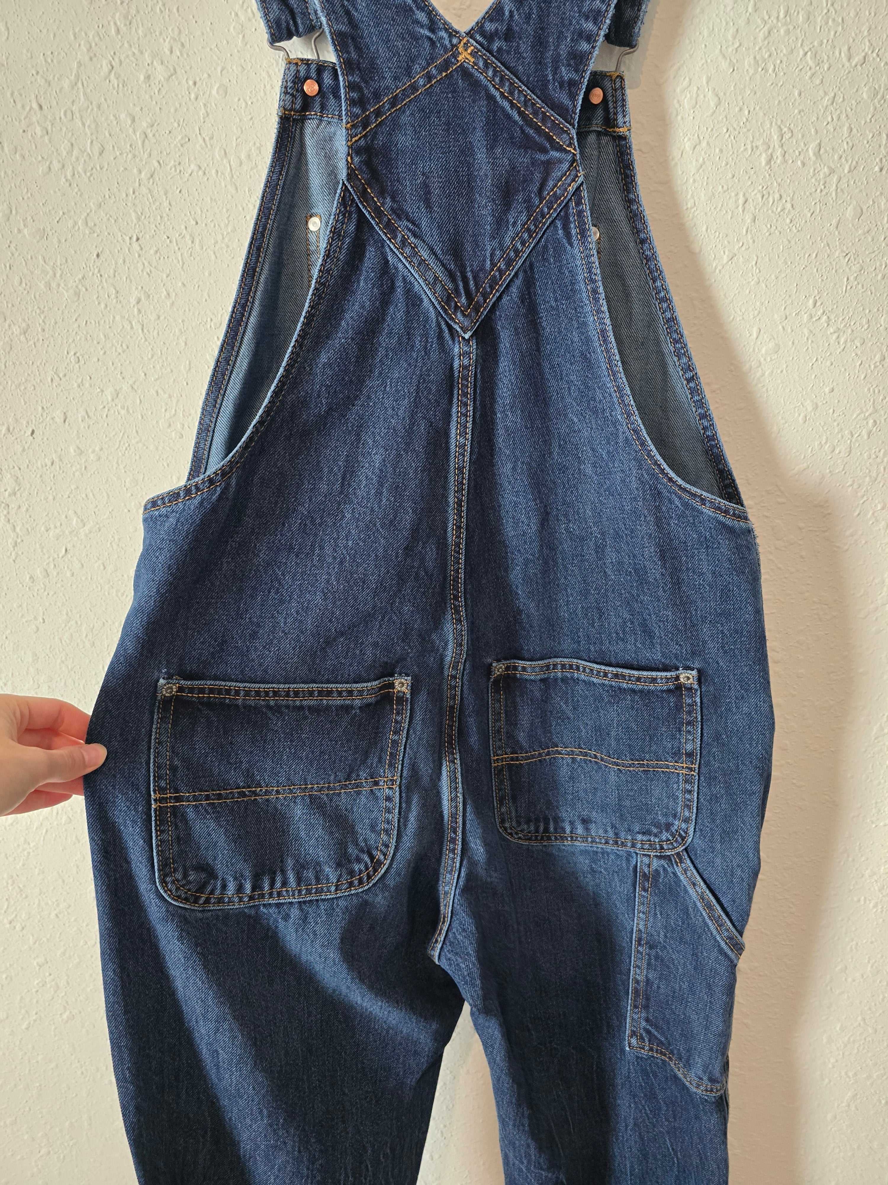 Dark Wash Denim Overalls (6)