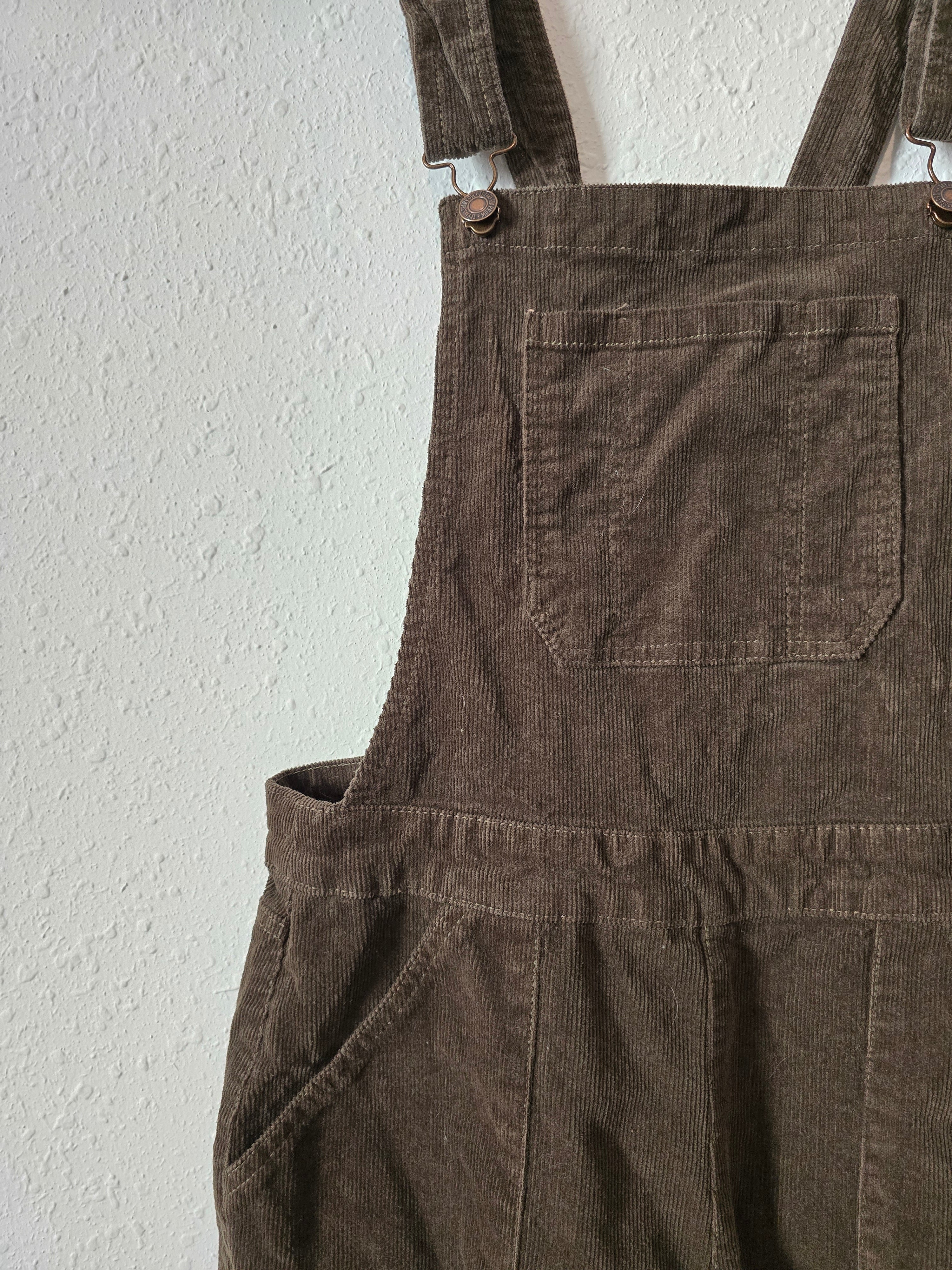 Green Corduroy Overalls (S/M)