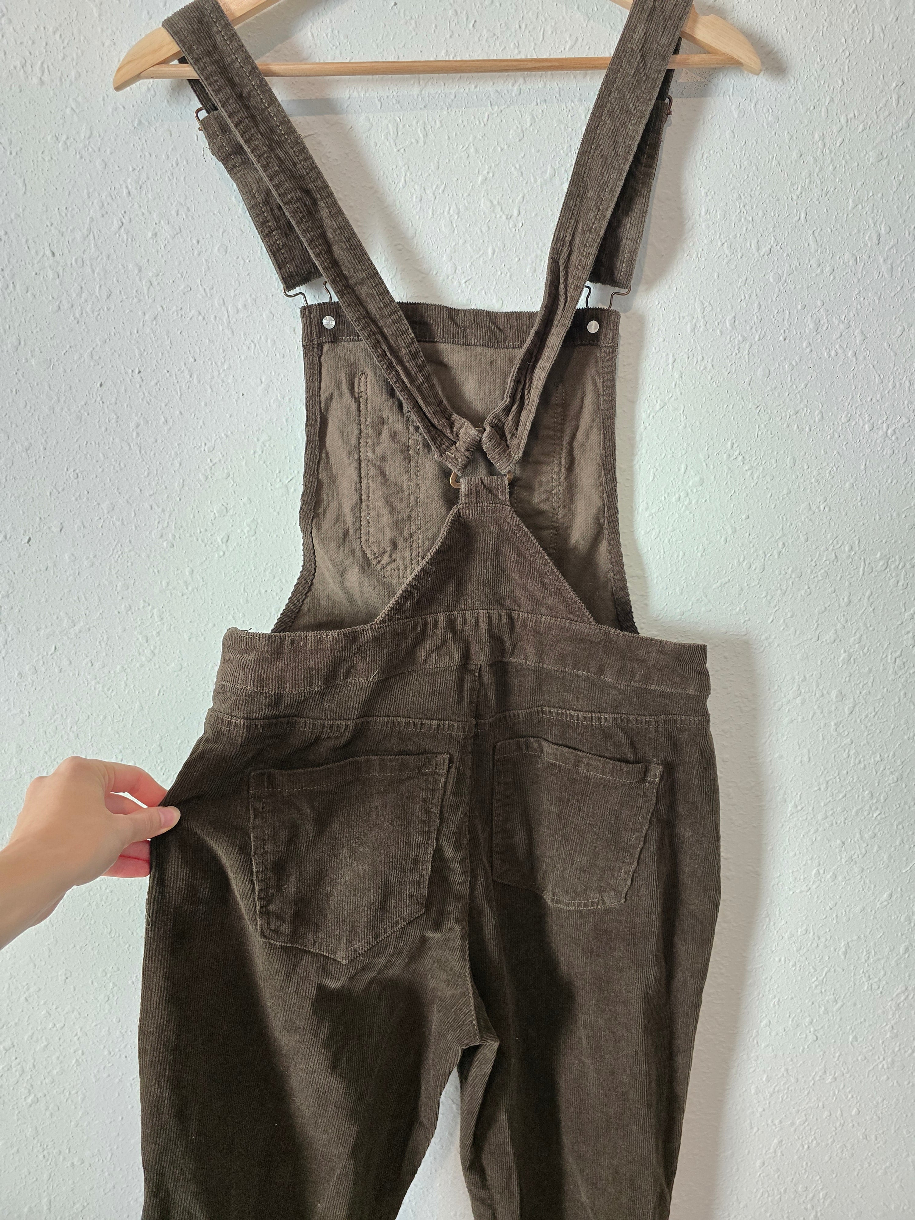 Green Corduroy Overalls (S/M)