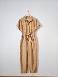 Camel Straight Cotton Jumpsuit (2)