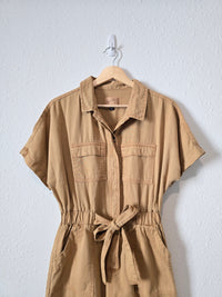 Camel Straight Cotton Jumpsuit (2)