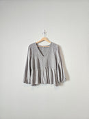 Madewell Smocked Puff Sleeve Top (XXL)