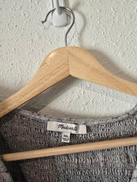 Madewell Smocked Puff Sleeve Top (XXL)