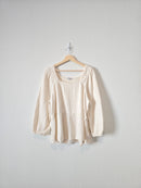 Madewell Gauze Square Neck Top (XXL)