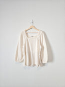 Madewell Gauze Square Neck Top (XXL)