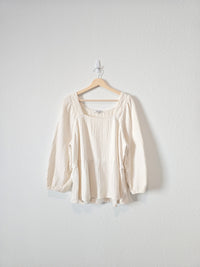 Madewell Gauze Square Neck Top (XXL)