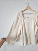 Madewell Gauze Square Neck Top (XXL)