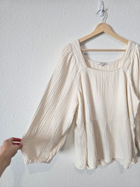 Madewell Gauze Square Neck Top (XXL)