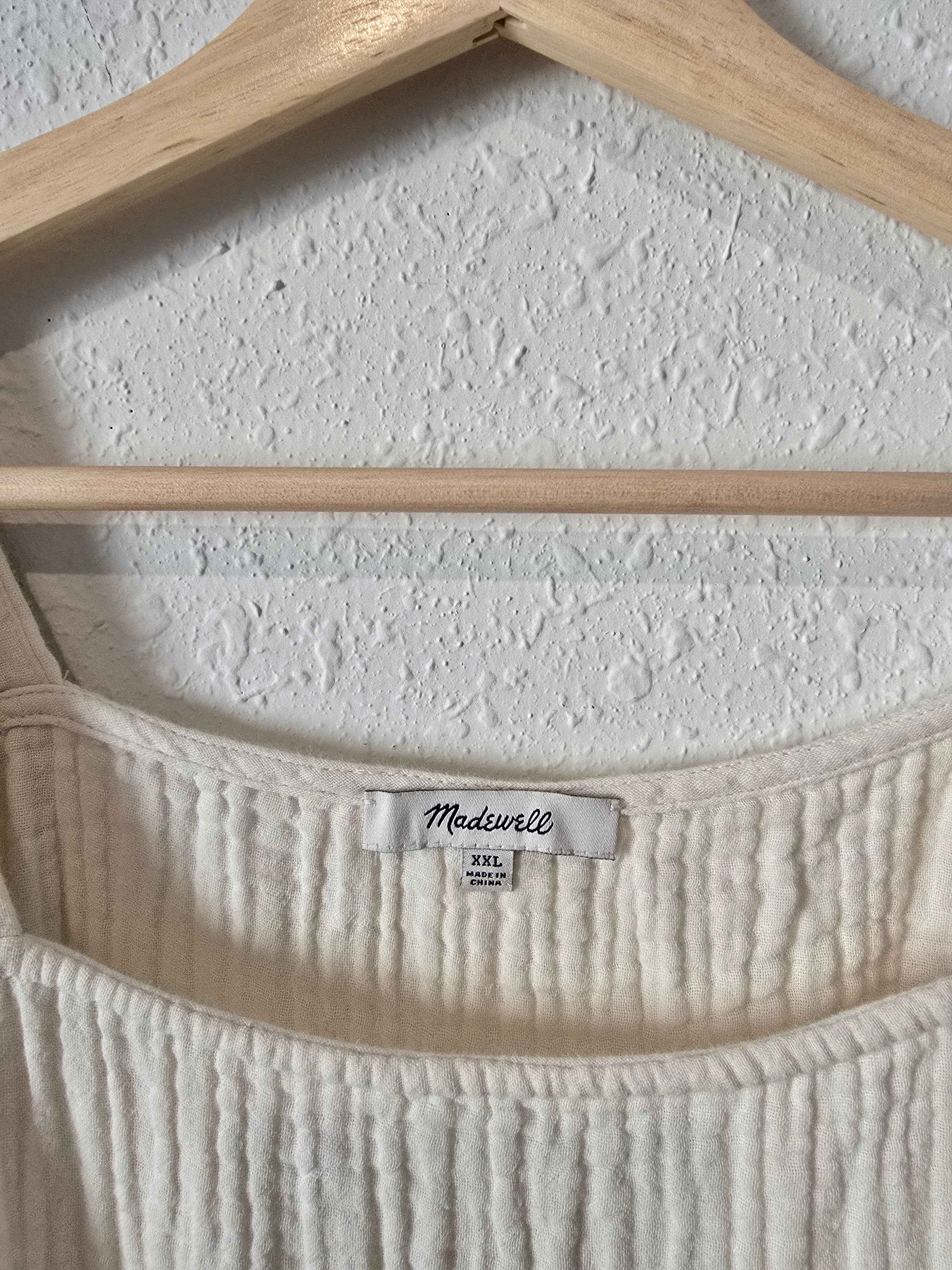 Madewell Gauze Square Neck Top (XXL)