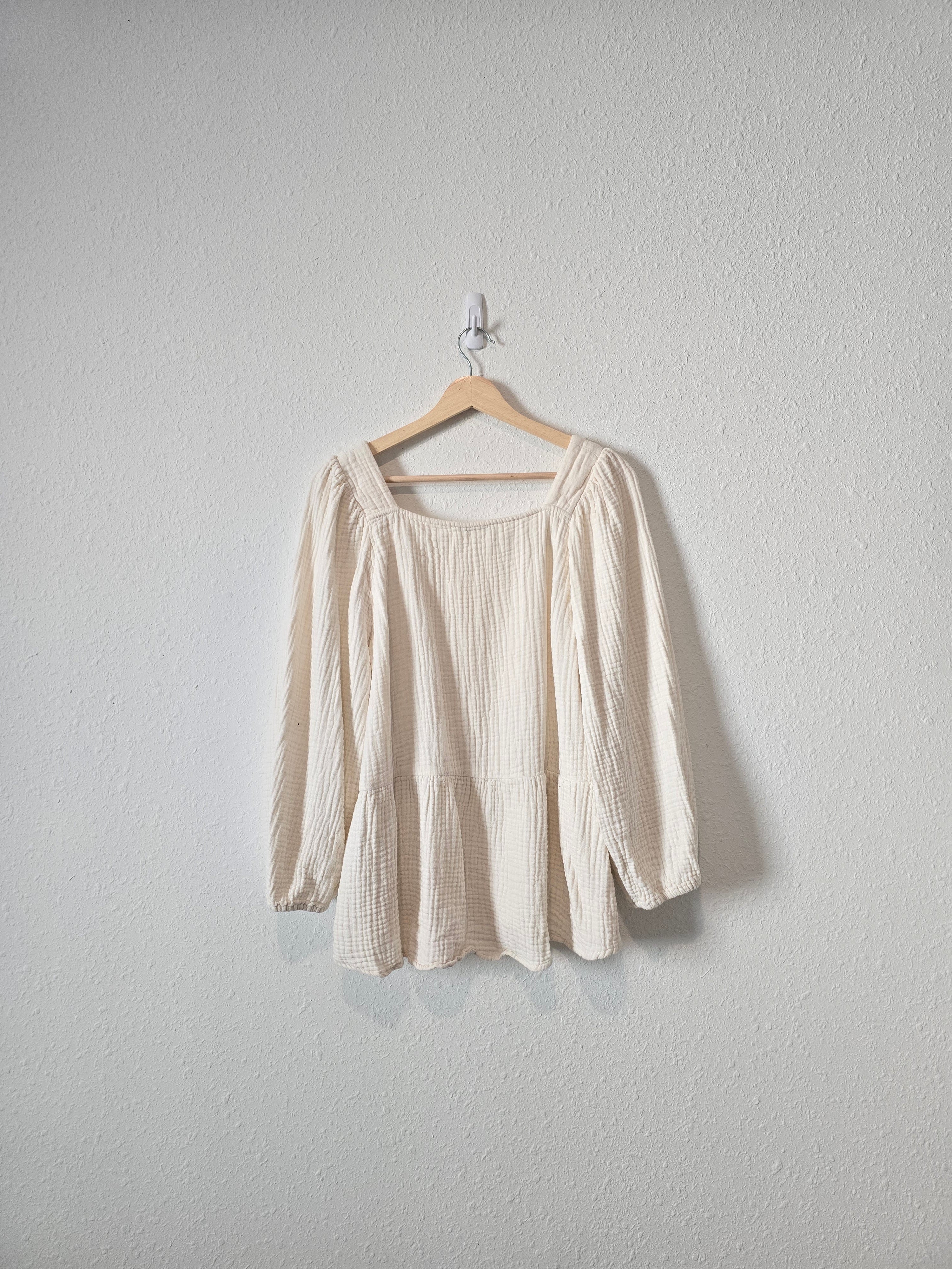 Madewell Gauze Square Neck Top (XXL)