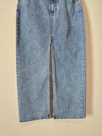 Denim Slit Maxi Skirt (6)