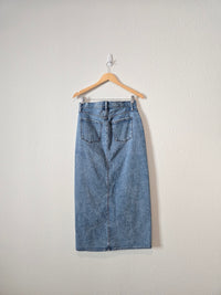 Denim Slit Maxi Skirt (6)