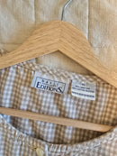 Vintage Gingham Linen Top (XL)