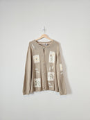 Vintage Floral Embroidered Sweater (XL)