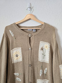 Vintage Floral Embroidered Sweater (XL)
