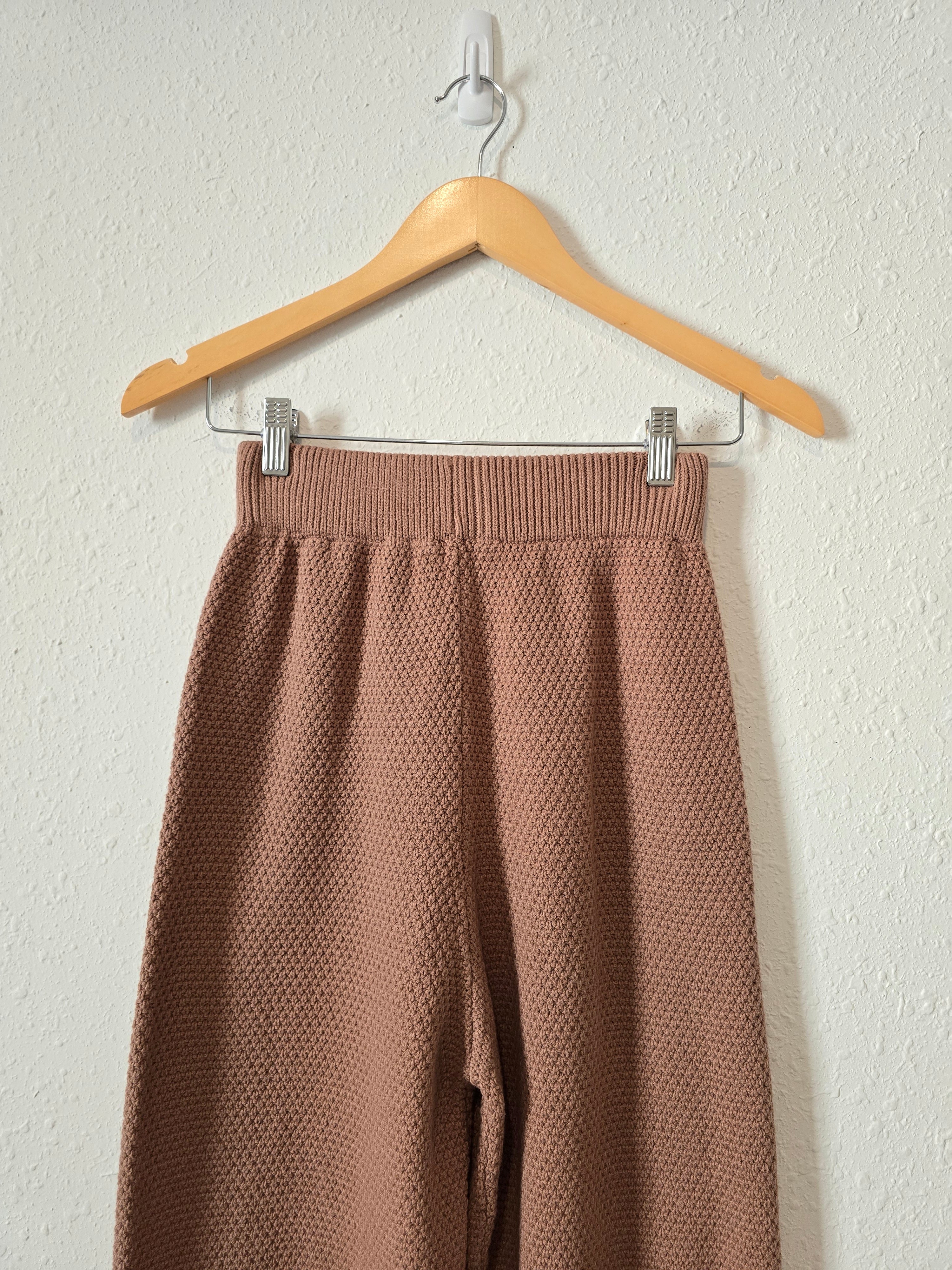 NEW Brown Waffle Knit Pants (XS)