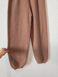 NEW Brown Waffle Knit Pants (XS)