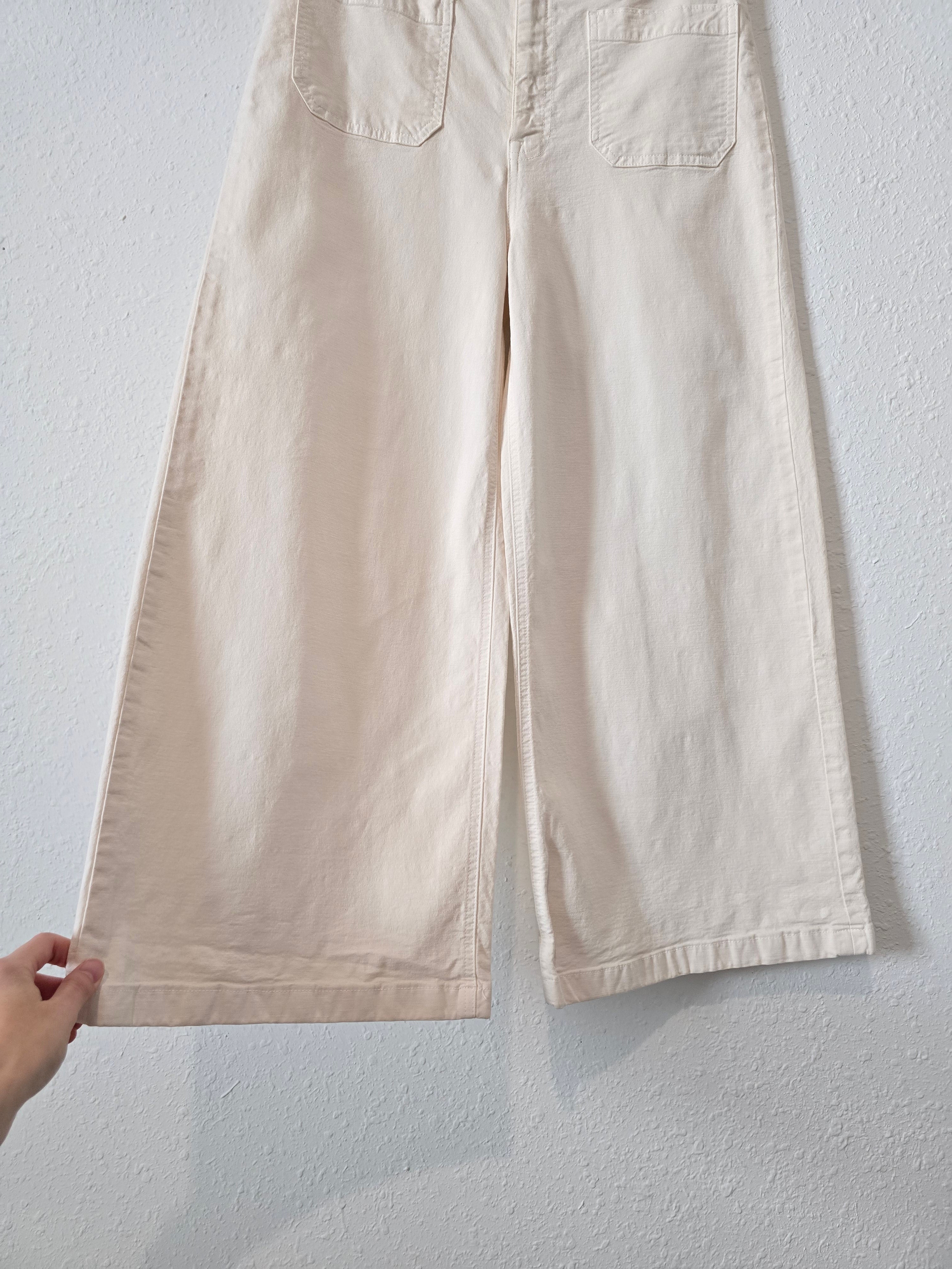 J.Crew Ecru Wide Leg Pants (30T)