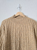 Cozy Mockneck Puff Sleeve Sweater (M)