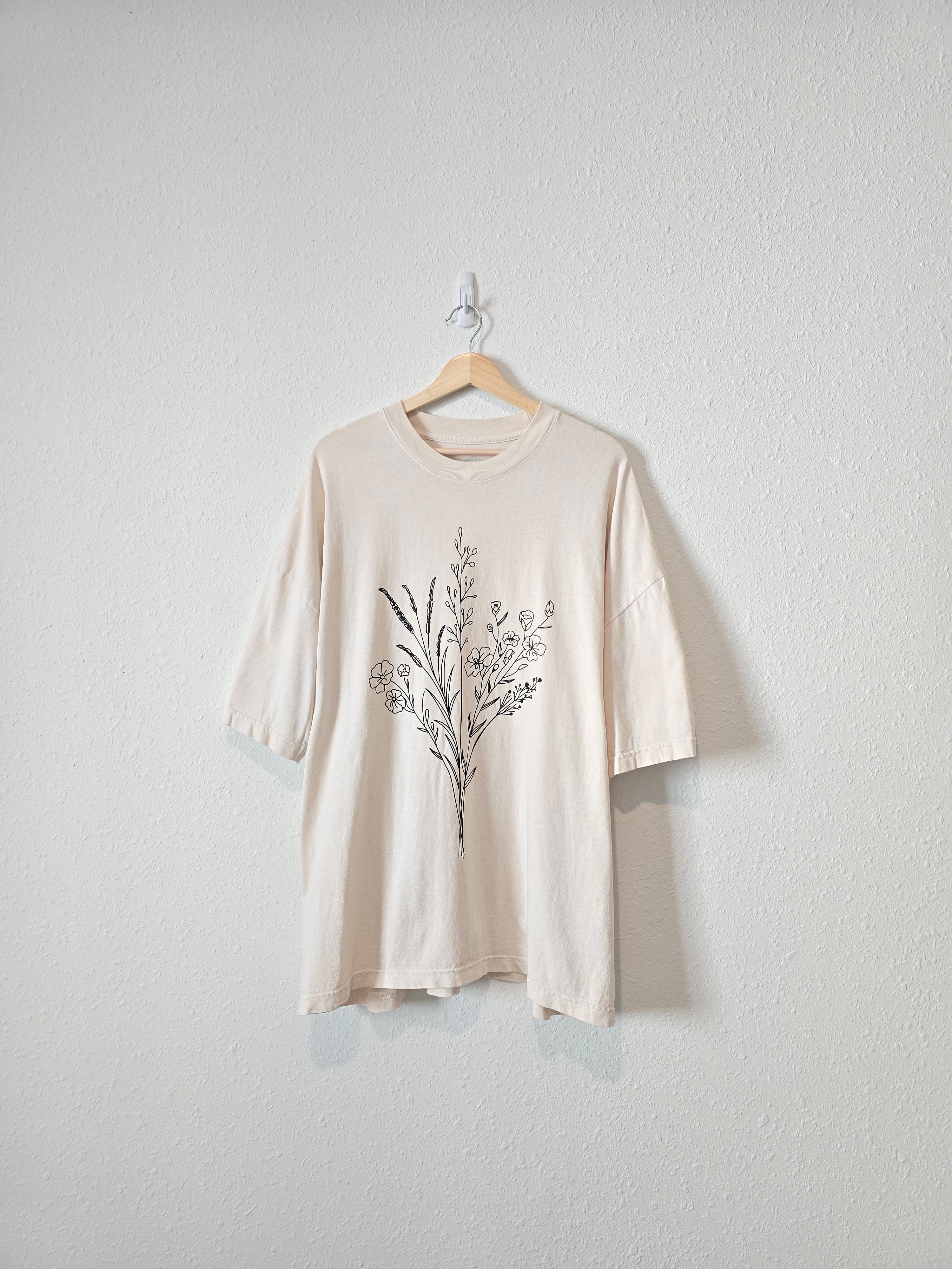 Oversized Floral Crewneck Tee (2X)