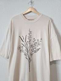 Oversized Floral Crewneck Tee (2X)