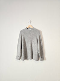 Gray Cozy Mockneck Sweater (M)