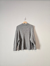 Gray Cozy Mockneck Sweater (M)