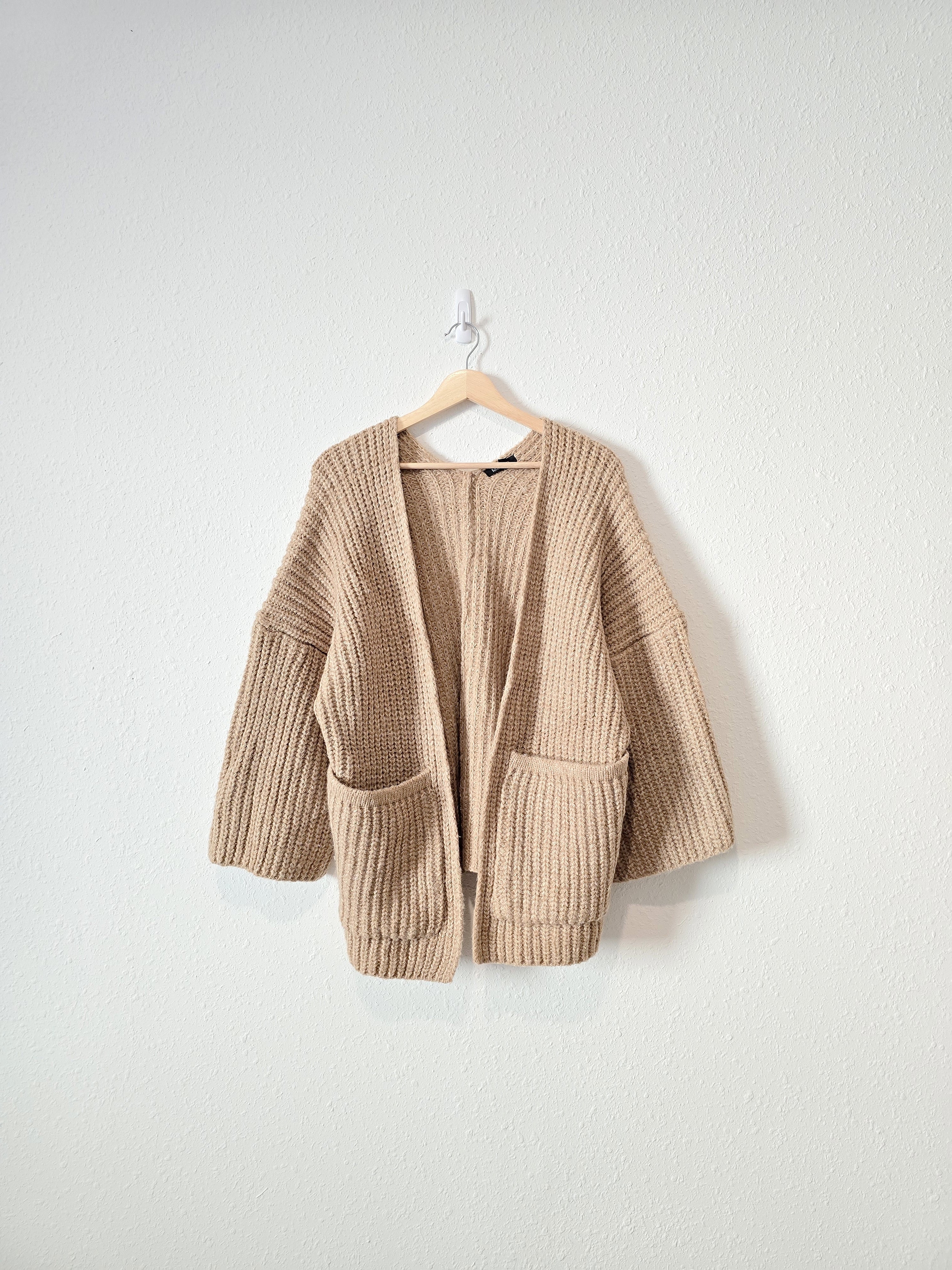 Brown Chunky Knit Cardigan (L)