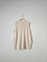 Oversized Knit Sweater Vest (L)