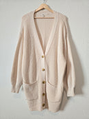 Ribbed Knit Cardigan Sweater (1X)