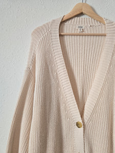 Ribbed Knit Cardigan Sweater (1X)