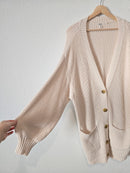 Ribbed Knit Cardigan Sweater (1X)