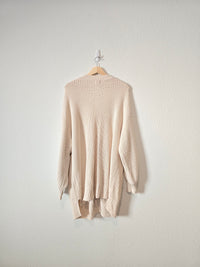 Ribbed Knit Cardigan Sweater (1X)