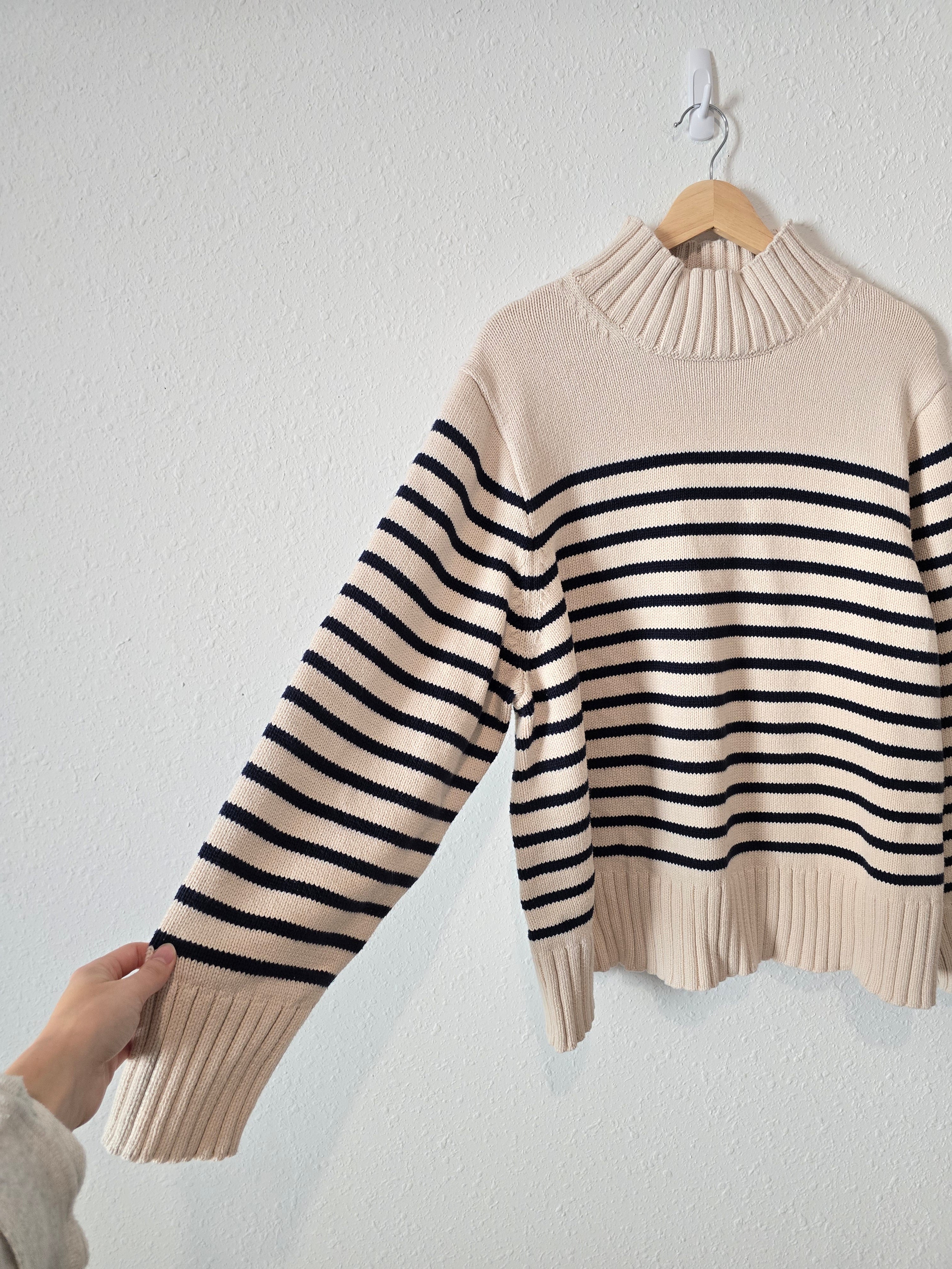 J.Crew Striped Turtleneck Sweater (3X)