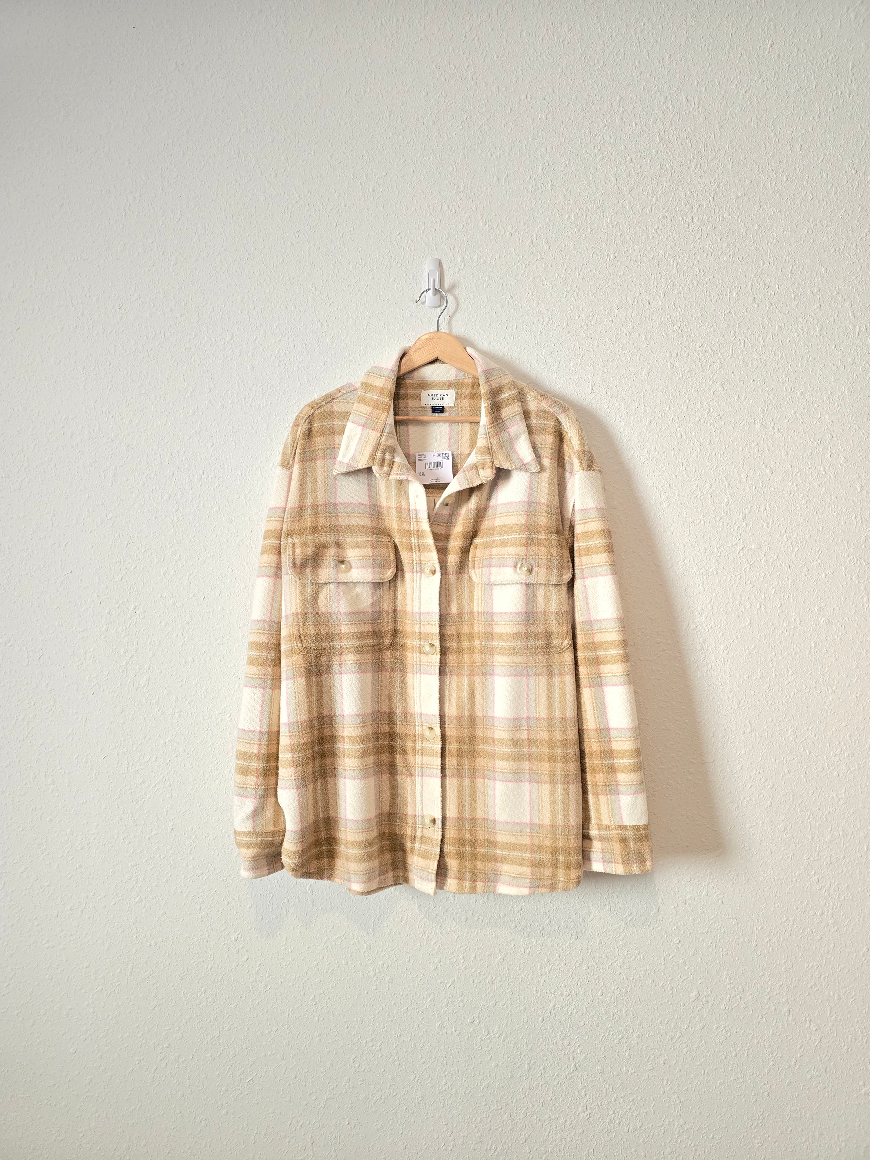 NEW Plaid Fleece Shacket (XL)