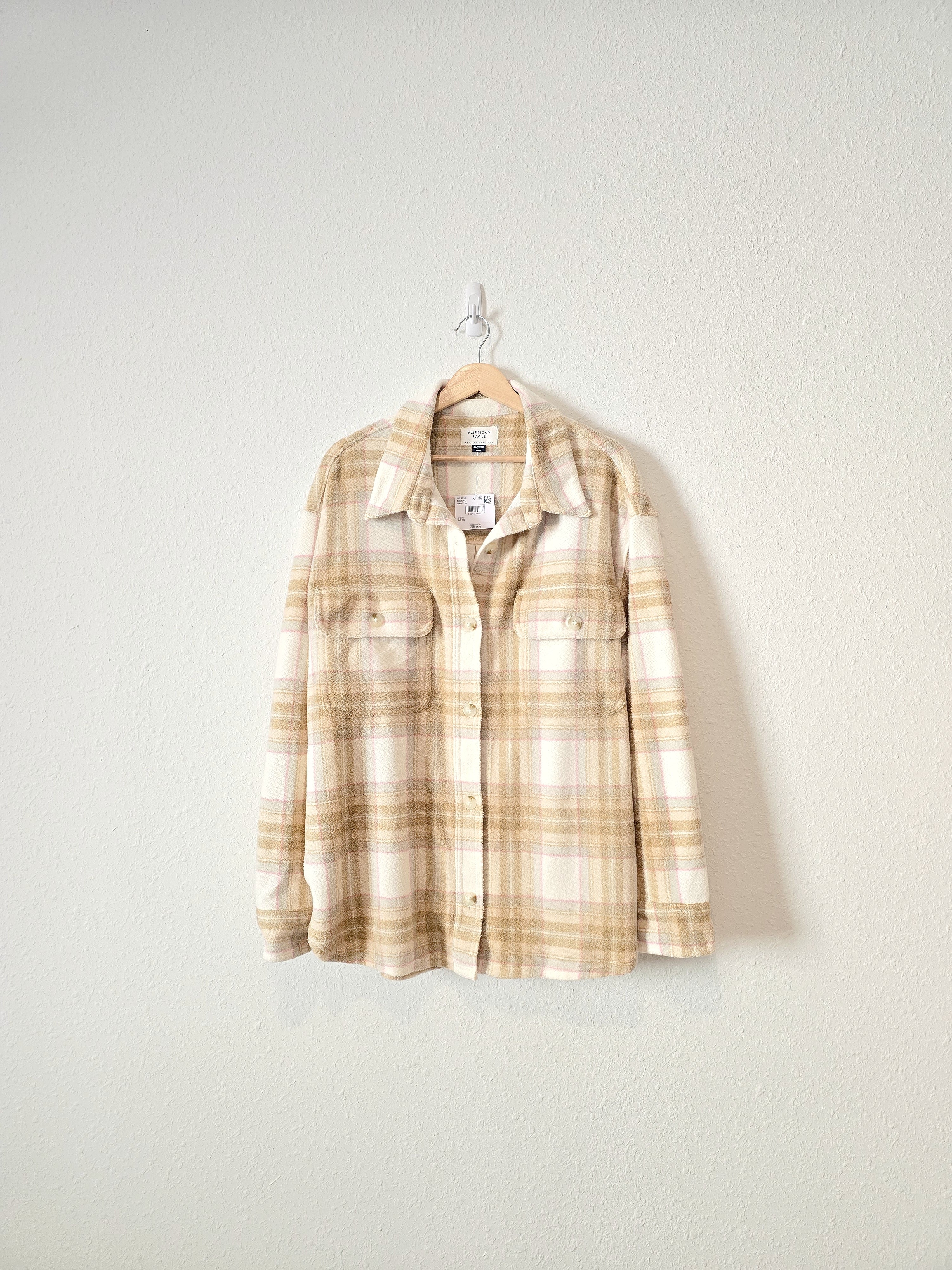 NEW Plaid Fleece Shacket (XL)