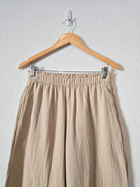 Cotton Gauze Wide Leg Pants (S)