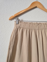 Cotton Gauze Wide Leg Pants (S)