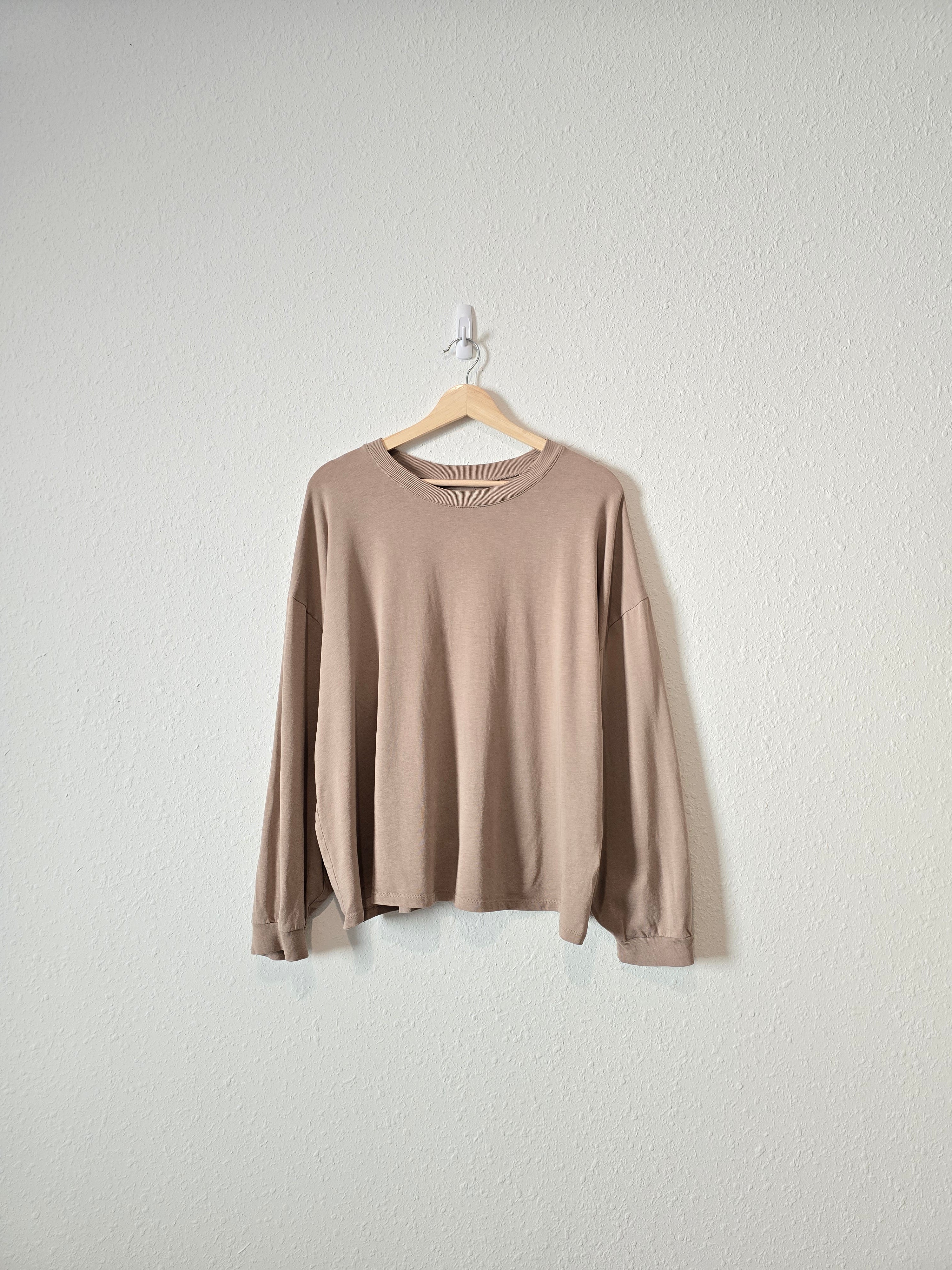 Madewell Taupe Crewneck Tee (1X)