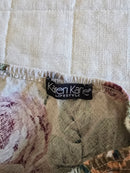 Vintage Floral Linen Maxi Skirt (S/M)