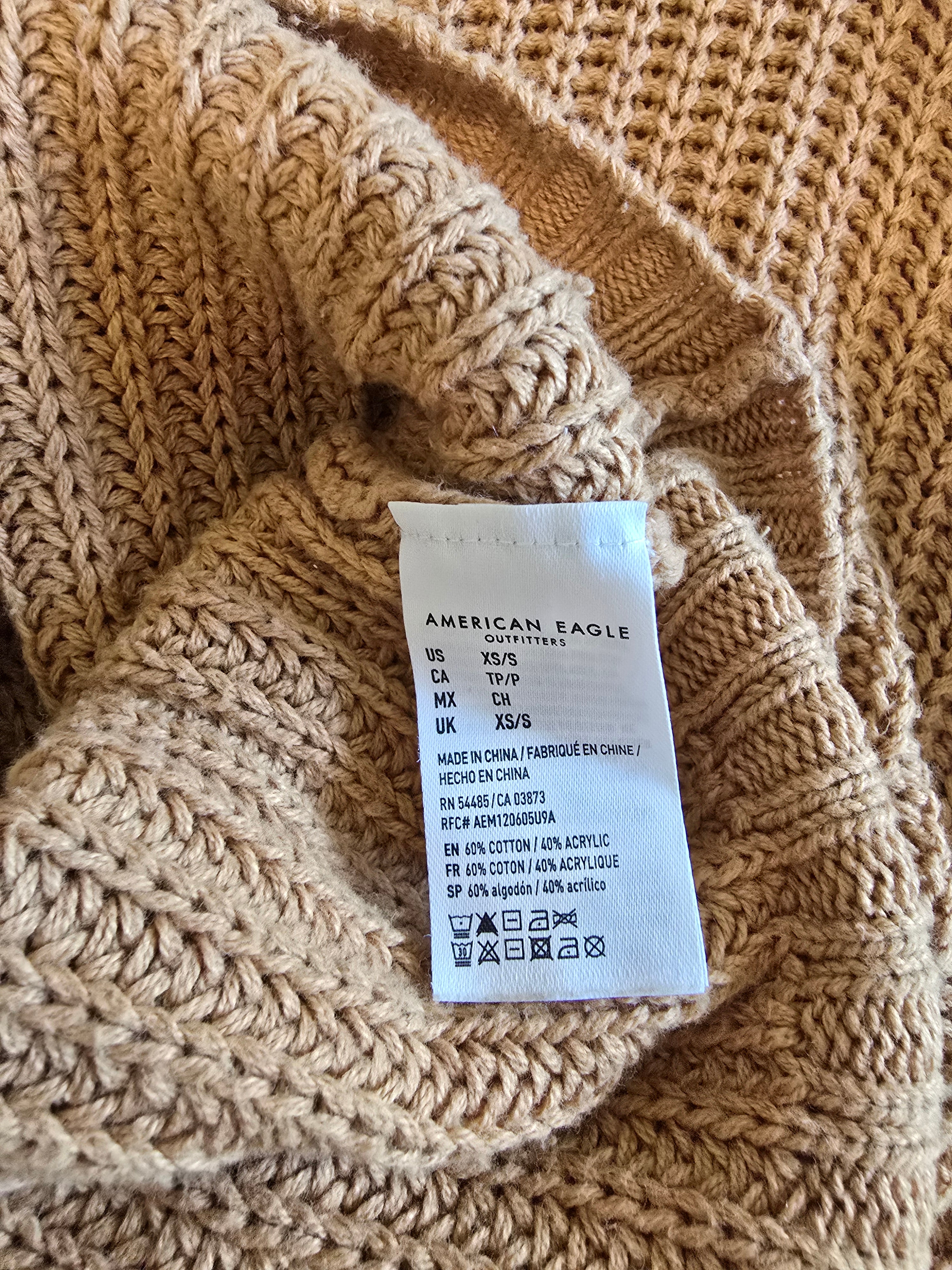 Camel Oversized Sweater (XS/S)