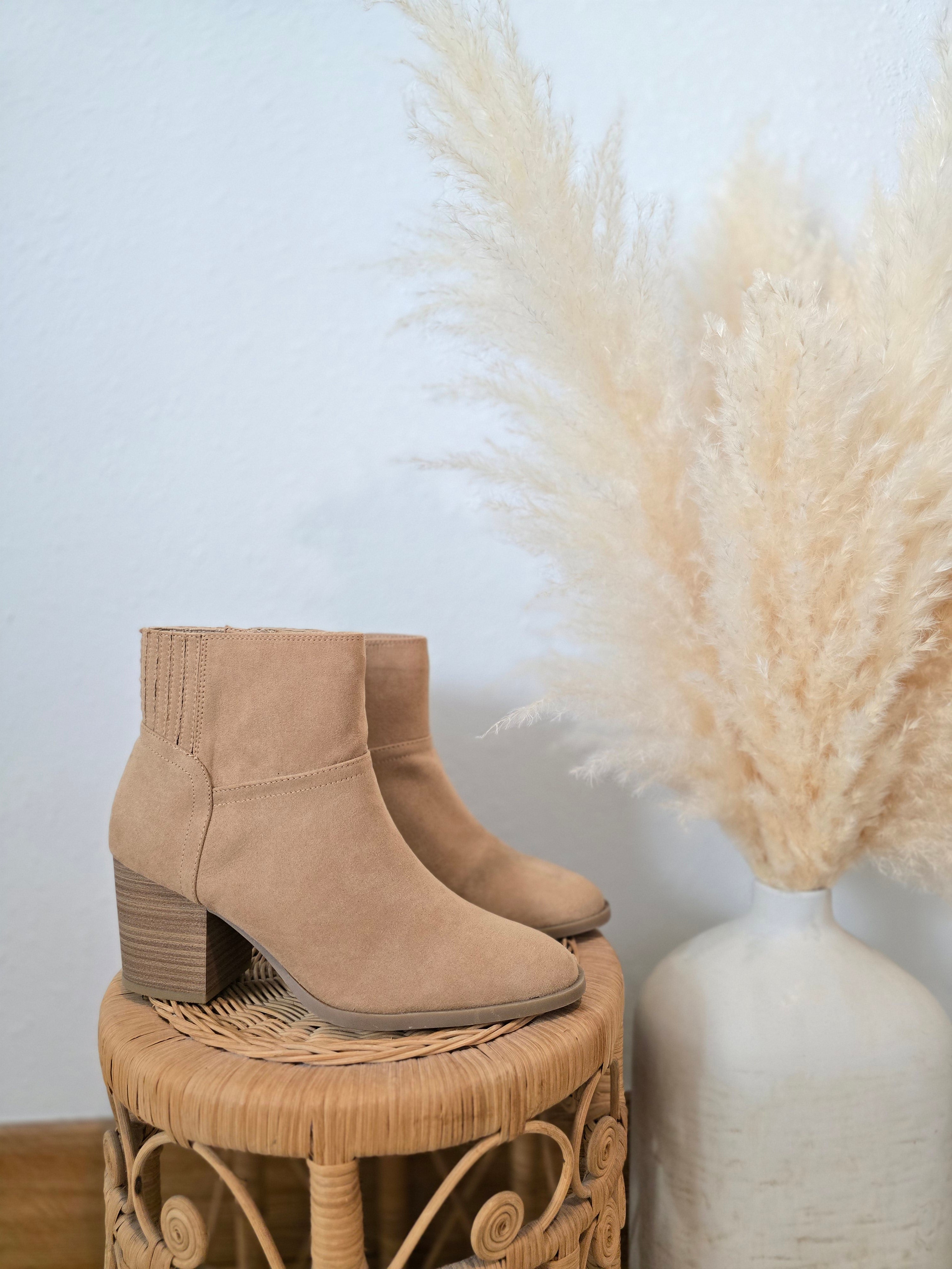 Block Heel Ankle Booties (8.5)